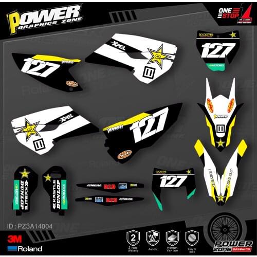 PowerZone Custom Team Graphics Decals 3M Stickers Kit For Husqvarna Sticker Decal 2014-15 TC FC 2015-16 FE TE 125 to 450cc 04