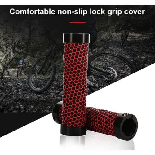 Bik Handlebar Cover Sponge Buffer Foam MTB Bicycle Handle Grips Bar Ends Honeycomb Non-slip Double Lock Grip Cover Cycling Acces