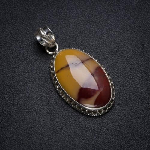 Natural Royal Imperial Jasper Handmade Unique 925 Sterling Silver Pendant 1.5" X0294