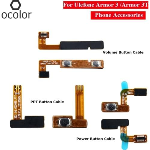 Ocolor For Ulefone Armor 3 Armor 3T Power ON / OFF and PTT and Volume Button Flex Cable FPC For Ulefone Armor 3 Smart Phone