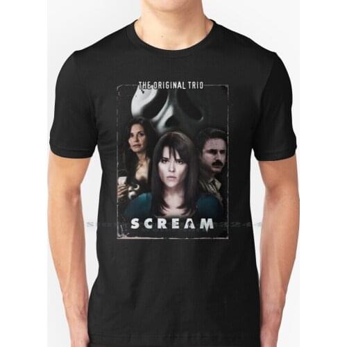 Scream - The Originals T Shirt 100% Pure Cotton Scream Horror Scary Movie Sidney Neve Campbell Ghostface Sarah