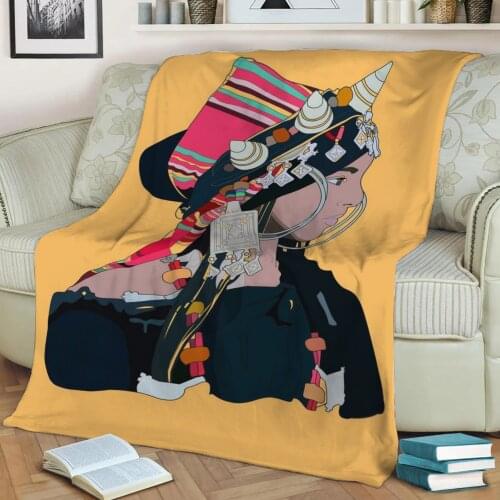 Amazigh berber woman 3D Print Plush Blanket Throw On Sofa Home Decor Soft Warmth Washable Nap Blanket Dropshipping