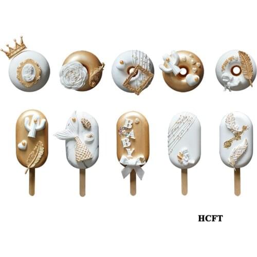 Fake dessert food model props baby birthday party supplies crown heart angel baby simulation popsicle donuts ice cream toys