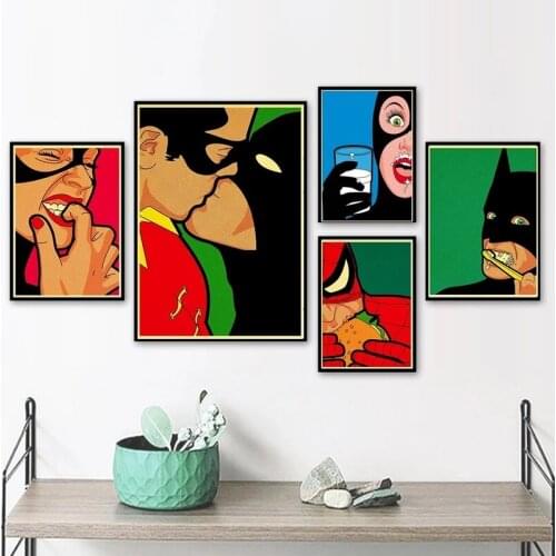 Marvel Poster Canvas The Avengers Print Picture Funny Superheroes Private Life Wall Art Painting Spiderman for Home Decoration