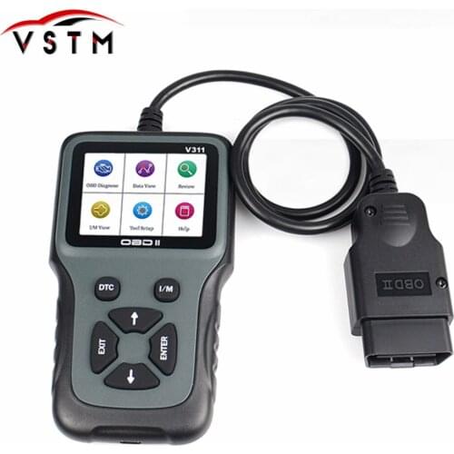 Engine Fault Code Reader Scan Tools V311 OBD2 Color Screen Automobile Fault Detector Chinese, English, French and German
