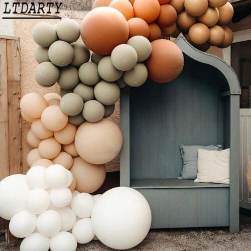 10pcs 10/18 inch retro brown gray complexion balloons wedding decoration birthday balloons arch party supplies Globos supplies
