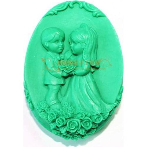 Wedding Silicone Soap mold Handmade silicone 3d mould DIY Carft molds S138
