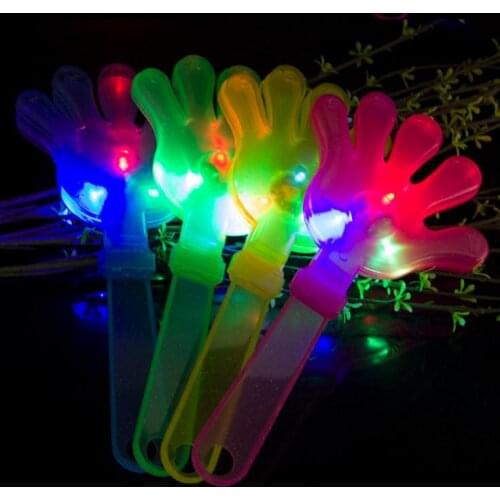 Led Light Up Hand Clapper Concert Party Bar Supplies Novelty Flashing Hand Shot Led Palm Slapper Kids Electronic Toys SN3487