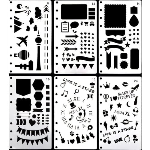 Bullet Journal Stencil Plastic Planner DIY Craft Drawing Template Diary Decor A6