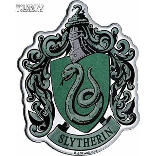 Volkrays Personality Car Sticker Slytherin Emblem Accessories Reflective Waterproof Cover Scratches Vinyl Decal,10cm*8cm