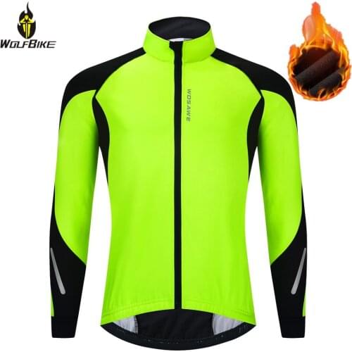 WOLFBIKE Warm Up Cycling Jersey Women Men Winter Thermal Fleece Jackets Coat Downhill Mountain Bike MTB Bicycle Jerseys Wear