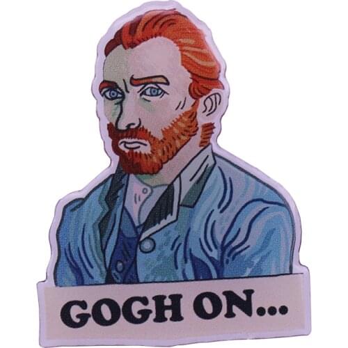 Van Gogh badge fun pun art gift