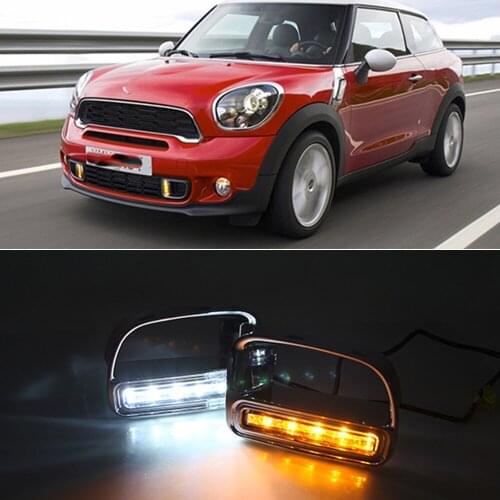 1 Set LED Daytime Running Light Waterproof ABS 12V DRL Fog Lamp Decoration For BMW Mini Cooper Countryman Car Accessories