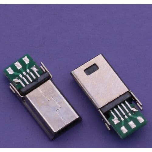 1pcs Micro Mini USB Male 10 Pin USB 10Pin PCB Connector Flat Plug Adapter For MP3 MP4 Socket