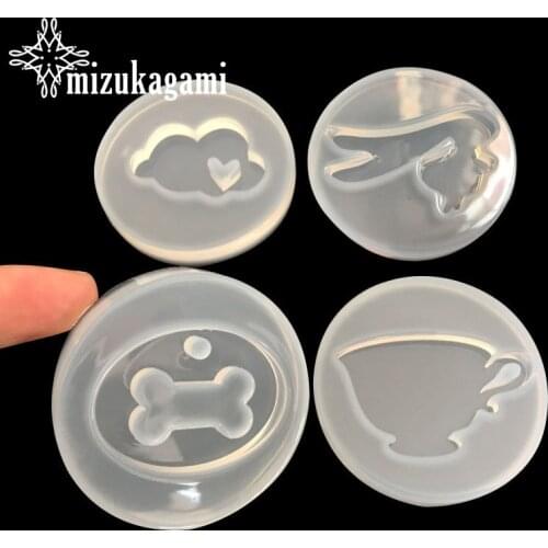 1pcs UV Resin Jewelry Liquid Silicone Mold Teacup Bone Clouds Rabbit Animal For DIY Intersperse Decorate Making Jewelry