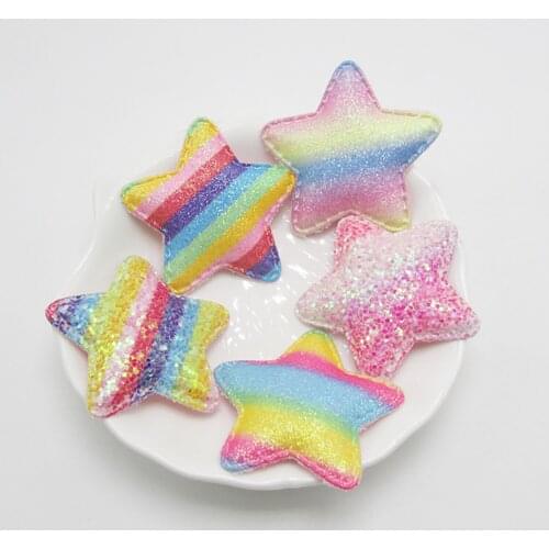 25pcs Glitter Patches Crown Star Heart Pattern Cute Patch Apparel Sewing Material Patches For Clothing Garment Decorative