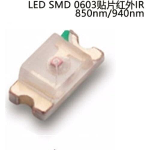 500pcs led lamp beads SMD patch type 0603 infrared emitting tube 850 / 940nm light emitting diode 1608