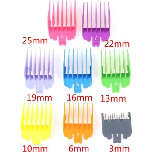 8Pcs 8 Sizes Hair Clipper Limit Comb Guide Attachment Size Barber Replacement