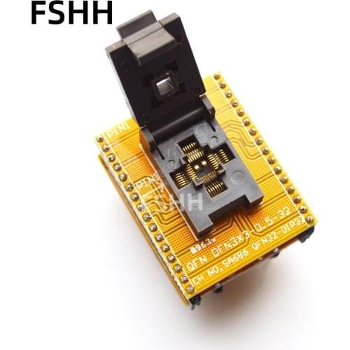 IC TEST WSON32 to DIP32 Programmer adapter DFN32 MLF32 QFN32 ic test socket Pitch=0.5mm Size=5x5mm
