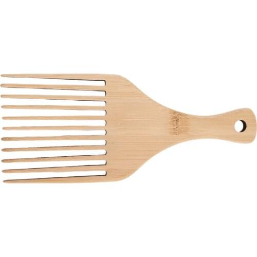 Anti-static Natural Bamboo Hair Pick Comb Scalp Massage Long Tooth Detangling Combs Afro Hair Lift Styling Accessories