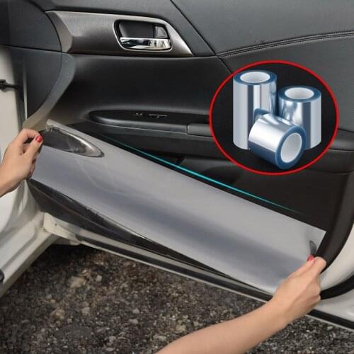 Car Styling 10*100cm 15*100cm 20*100cmCar Protective Film Anti-kick Film Transparent Invisible Bumper Hood Paint Protect Sticker