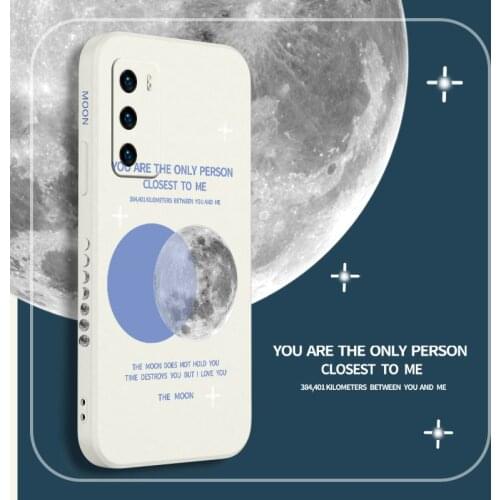 Selenograph Phone Case For Huawei P40 P40Lite P30 P20 Mate 40 40Pro 30 20 Pro Lite P Smart 2021 Y7a Liquid Cover
