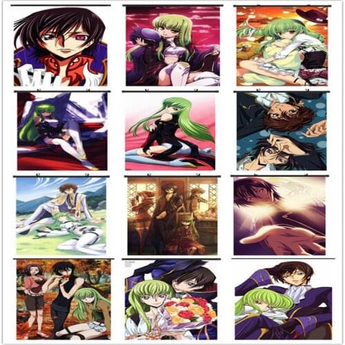 Coscase Anime Code Geass: Lelouch of the Rebellion Nunnally Koneria Euphemia C.C. Home Decor Wall Scroll Poster Pictures