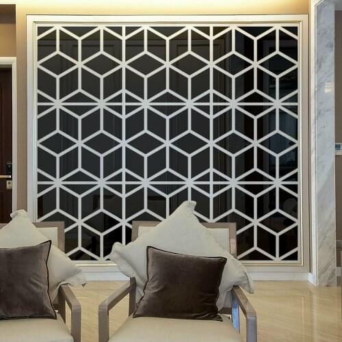 JM331 Geometric Diamond Shape Acrylic Mirror Wall Stickers three-dimensional environmental protection bedroom living room decora