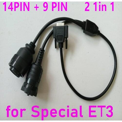 14pin + 9pin 2 in 1 Cable for CAT ET3 ET III 317-7485 (457-6114) ET-3 ET 3 14p and 9p 2 in 1