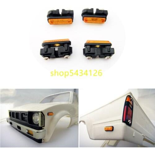 Toy Cars Body Turn Signal Lights For Car 1/10 Rc Crawler Accessories 4WD Trail Finder 2 Tamiya Bruiser Hilux Car Shell Lamp Cup