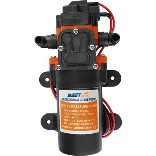 12V 35 PSI 21-Series Diaphragm Water Pressure Pump Caravan Accessories