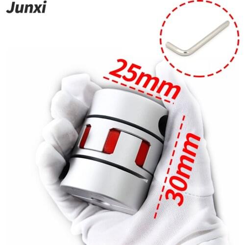 GS GR D25L30 Two-Jaw Shaft Coupler Aluminium Motor Flexible Shaft Coupling Connector CNC Flexible Couple 4/5/6/6.35/8/10/12mm