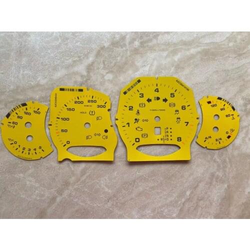 Yellow Gauge Face Overlay for Porsche 911 Carrera 991/Cayenne 958/Panamera 970 Instrument Cluster Face Gauges Red
