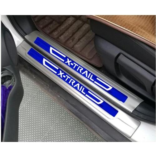 Stainless Steel Door Sill Scuff Plate for 2014-2018 Nissan X-Trail X Trail XTrail T32 Welcome Pedal Trim Car Styling Accessories