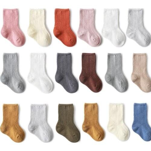 3 Pairs Newborn solid color socks thick Child baby Socks Thick loops infant keep warm multiple colour Autumn winter High Quality