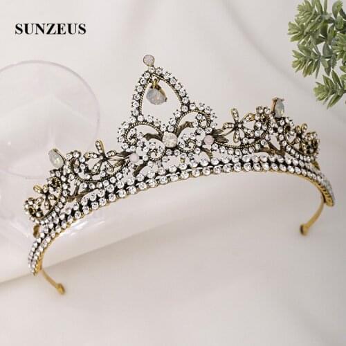 2020 New Arrival Retro Bridal Crowns High Class Crystal Wedding Accessories Women Party Tiaras For Birthday SQ471