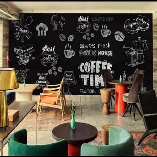 Custom photo wallpaper Handmade coffee dessert wallpaper restaurant living room mural kitchen cafe decoration painting