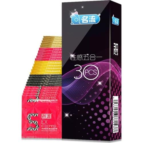 Condoms For Men Natural Latex Condom with Lots Lube Contraception Toys G Spot Penis Sleeve Condoms For Men Adult Sex Products