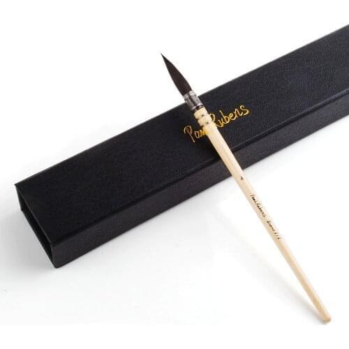 Professional Watercolor Paint Brushes Size 4/6 Wash/Mop Round Squirrel Hair Wooden Handle Art Painting Brushes