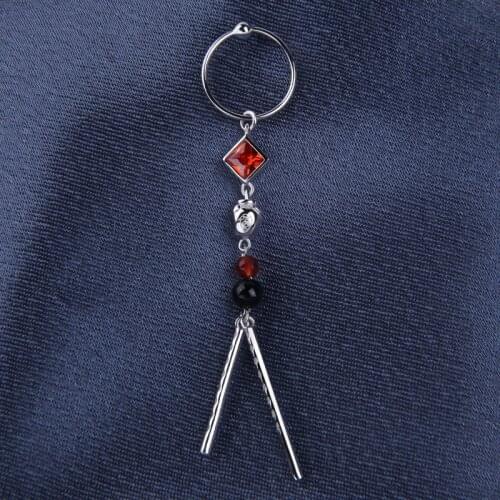 Anime Mo Dao Zu Shi Wei Wuxian Lan Wangji S925 Sterling Silver Drop Eardrop Earrings For Men Women Earstuds Cosplay Jewelry Gift