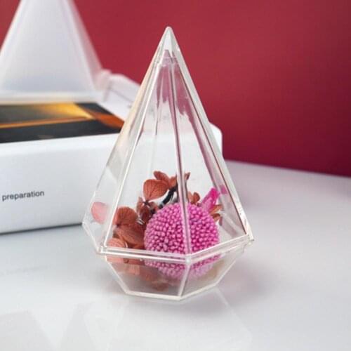 DIY Diamond Shape Silicone Epoxy Jewelry Ring Necklace Storage Box Craft Diamond Molds High Quality Jewellery Mold