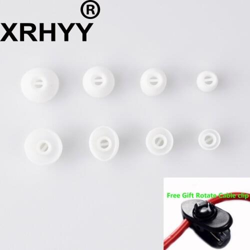 XRHYY White XS/S/M/L 4 Sizes 4 Pair Soft Silicone Replacement Ear Tip Ear Adapters For Sennheiser Momentum HD1 In-Ear Earbud