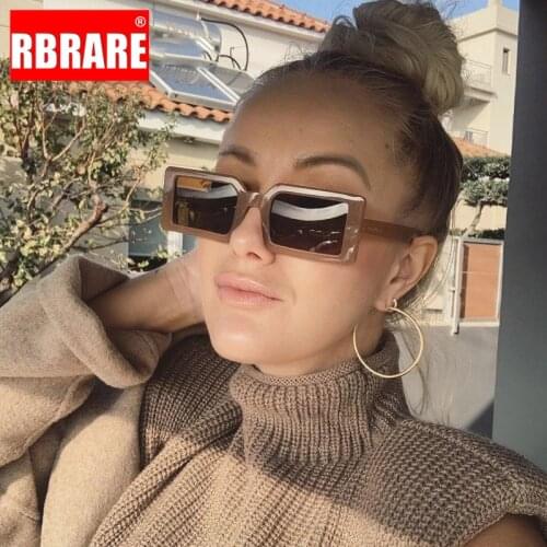 RBRARE New Square Sunglasses Women 2021 Fashion Rectangle Sunglasses for Women Fluorescent Green Shades for Women Wholesale