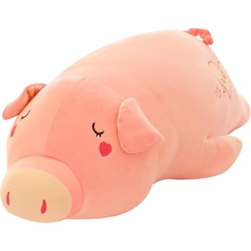 Super Cute Pig Plush Toy Doll Kawaii Soft Bed Sleeping Pillow for Girl Hugging Cushion Gift 35inch 90cm DY50776