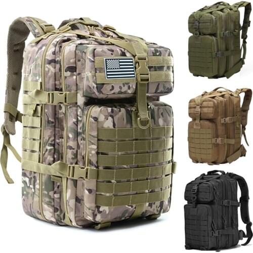 Outdoor Military Tactical Backpack Army Molle Bag Climbing Mountaineering Backpack Camping Hiking Trekking Rucksack Travel Bag