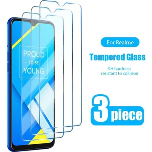 3PCS Tempered Glass for Realme C3 C2 GT Neo 5G Screen Protector for Realme C15 C11 8 7 Pro C12 C17 C25 C21 C20 Phone Glass