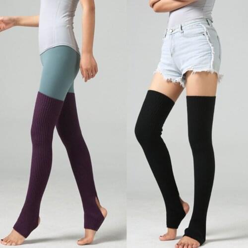 2020 New Womens Over Knee Thigh High Leg Warmers Ballet Dance Latin Stirrup Long Socks