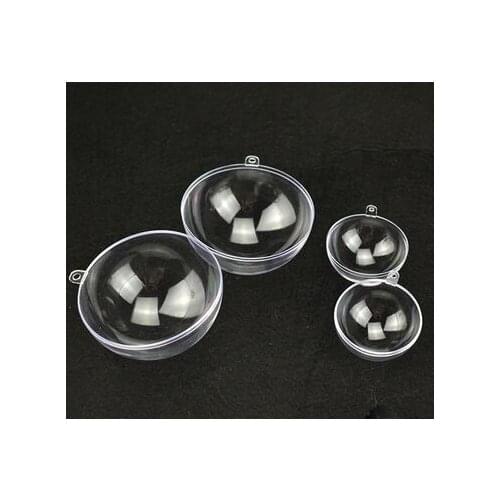 100pairs Types 4cm-12cm Transparent can open Plastic Christmas Clear ball Romantic Design Xmas Decorations / Wedding gift