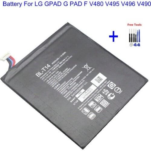 1x 4000mAh BL-T14 BLT14 Replacement Battery For LG GPAD G PAD F V480 V495 V496 V490 Batteries + Repair Tools kit