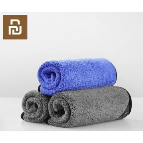 3pcs Xiaomi Nanofiber Cleaning Towel Thickening Two-color Suede Does Not Hurt The Car Without Lint Does Not Fade Rag